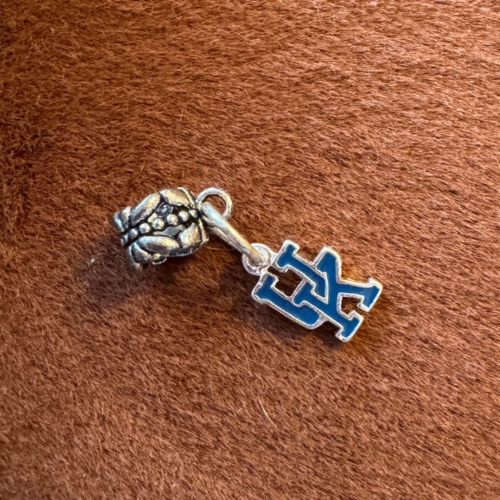 💙 UK Kentucky Wildcats Silver and Blue Charm